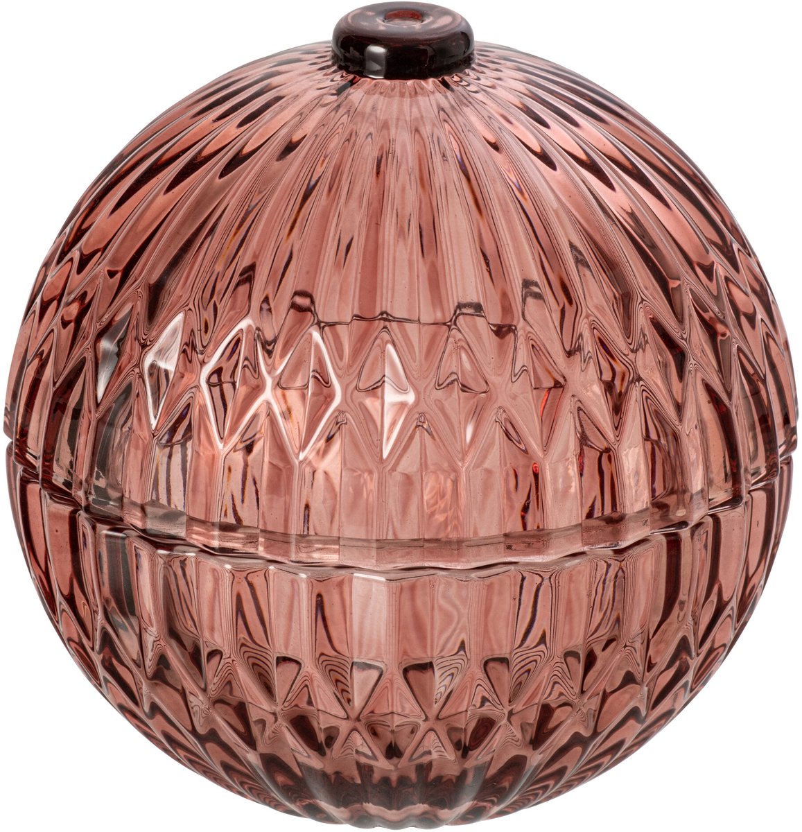 J-Line Decoratieve pot Ball - glas - fuchsia