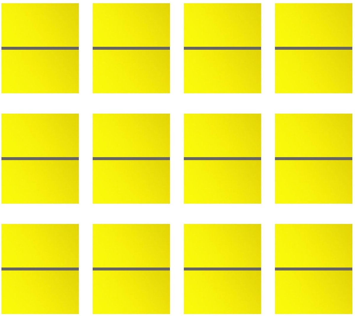 12 stuks lasergraveerplaten, 3 mm, kunststof plaat, gravure voor doe-het-zelf snijden, blanco lasers voor graveren voor projecttentoonstelling, schilderen, tafelstandaard, geel/zwart