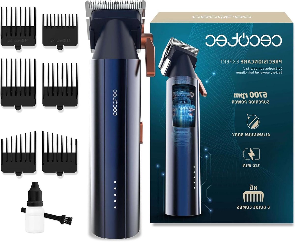 Haartrimmer Borstelloos - Precisie Trimmer - Professioneel Knippen - Aluminium Behuizing - 0.8-2mm Instelbaar - Zilver