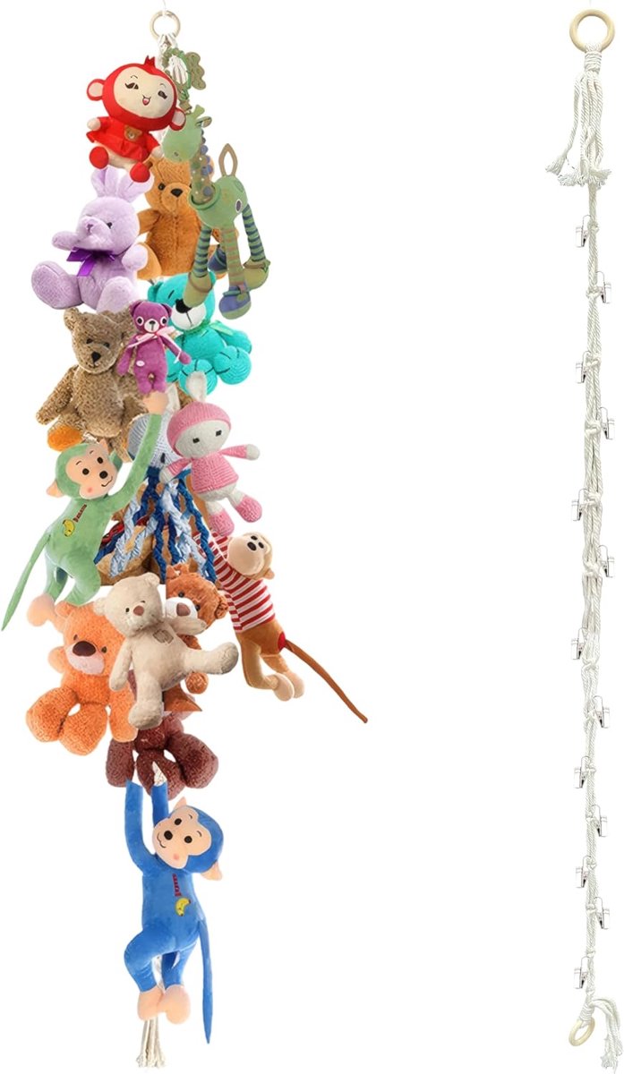 1 stuk knuffel opbergzak, opbergzak voor knuffels, kinderkamer decor, opbergzak voor knuffels, esthetische kamerdecoratie, speelgoedopslag