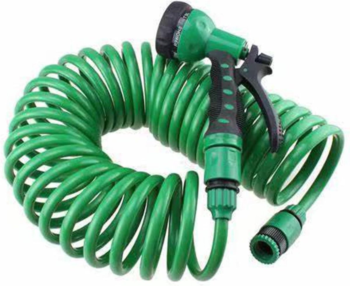 Tuinslang - Flexibele slang - Tuin besproeien - 7 sproeipatronen - 15 meter - Groen