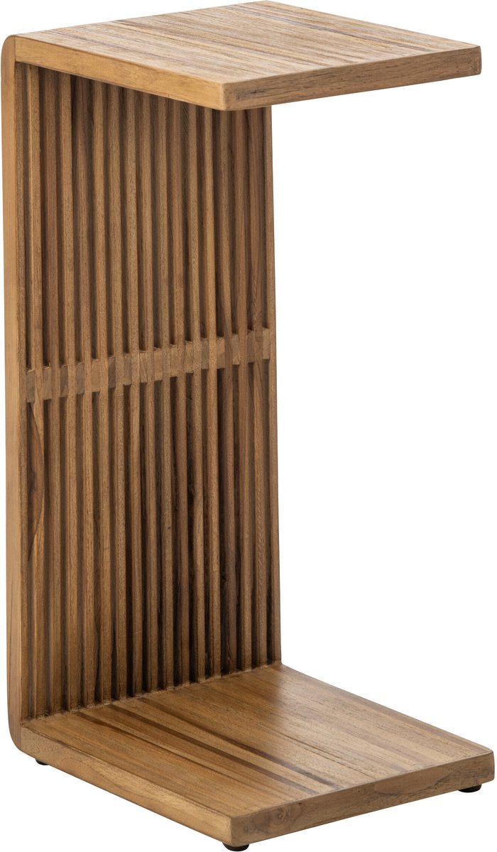 J-Line Bijzettafel met latten - gerecycled hout - naturel