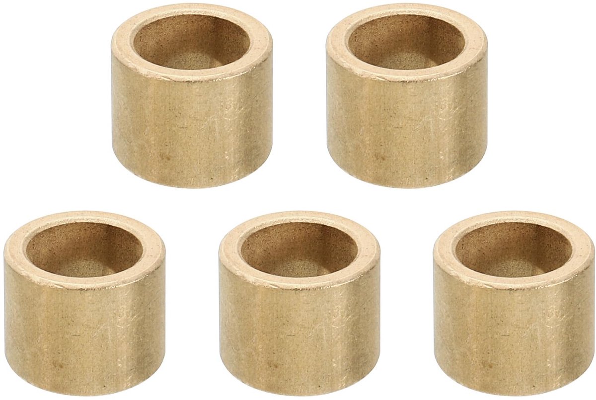 Afstandhouders, 5 stuks metalen afstandhouders messing 10 mm ID x 14 mm OD x 12 mm L messing afstandhouders schroef afstandhouder voor 3/8 inch of M10 schroef