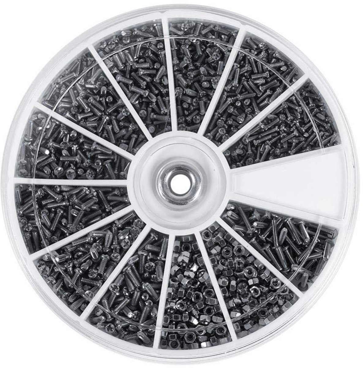 600 kleine schroeven en moeren van roestvrij staal, M1, M1,2, M1,4, M1.6, voor horloges en brillen