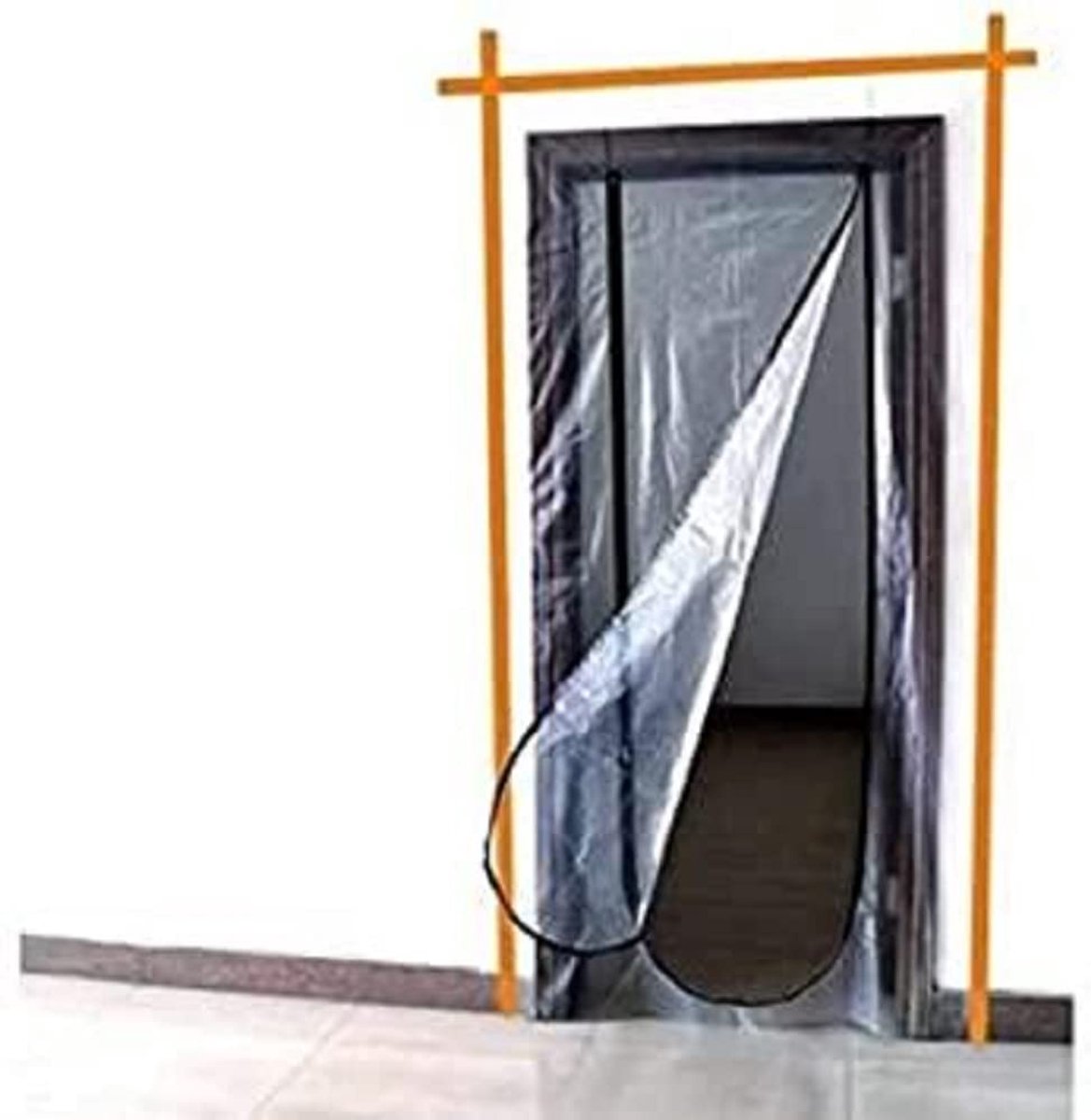 4170300 stofdichte deur met ritssluiting, 220 x 112 cm.