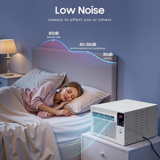Draagbare Mini Airco met Afstandsbediening - Stil en Energiezuinig voor Kleine Ruimtes (tot 8m³) — afbeelding 4