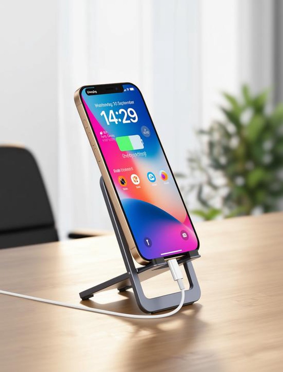 Huis Geluk Mobiele Telefoonstandaard, Opvouwbare Aluminium Verstelbare Telefoonhouder voor Bureau, Draagbare Reishouder, Compatibel met iPhone en Samsung