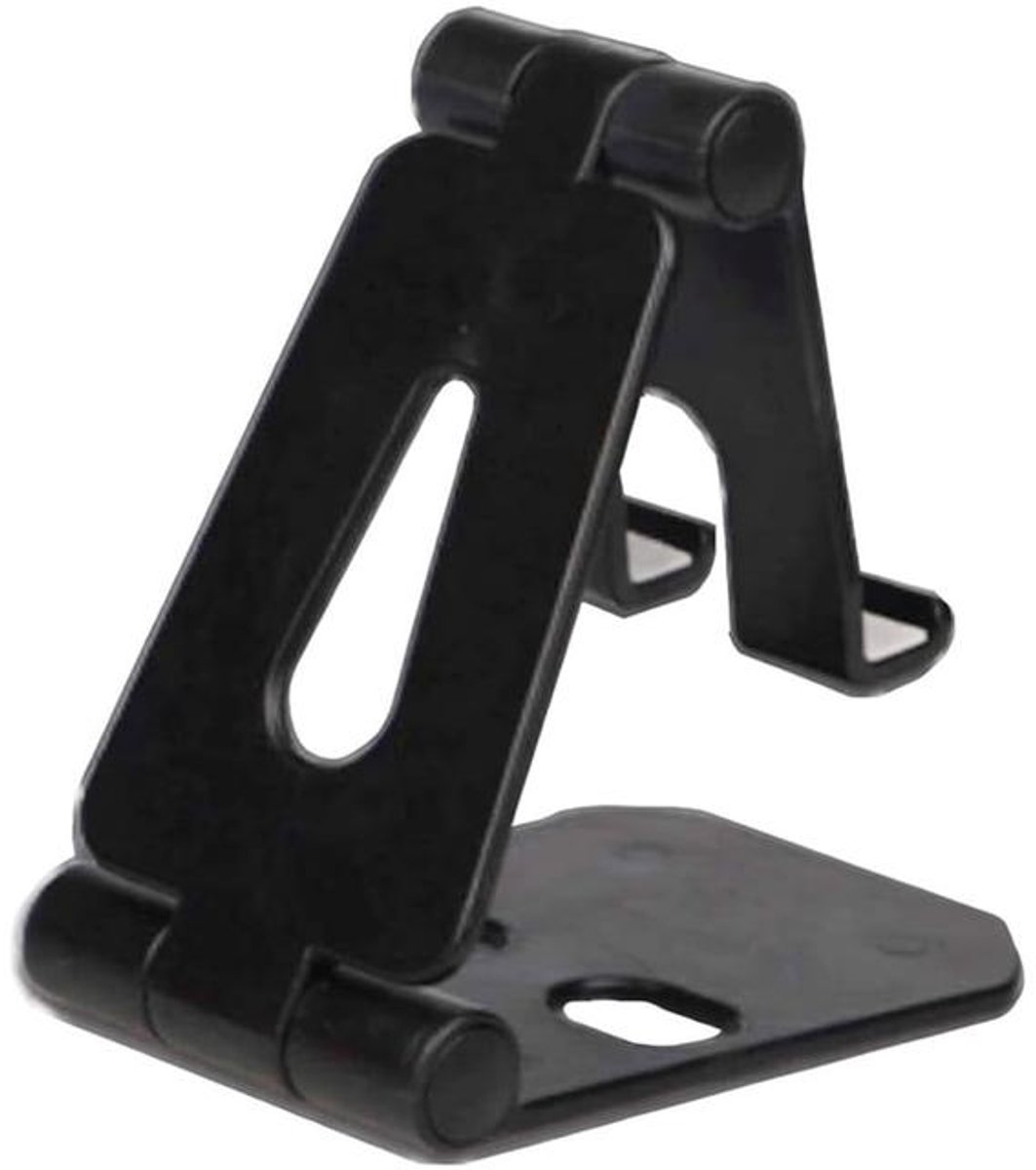 Desktopstandaard voor mobiele telefoons, handsfree verstelbaar, compatibel met alle mobiele telefoons, zwart