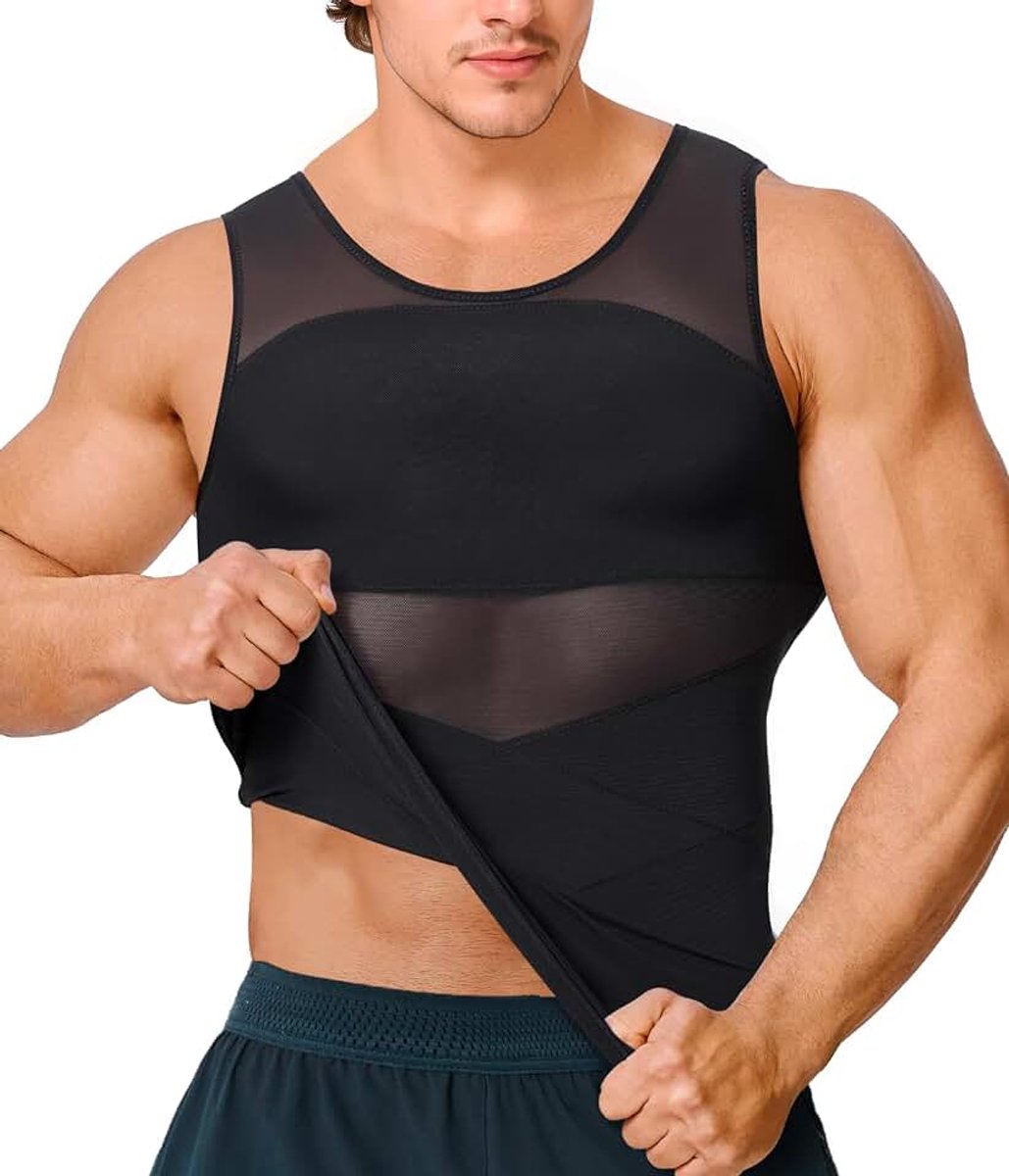 Buikweg onderhemd compressieshirt shapewear afslanken korset body shaper korset tank top shirt