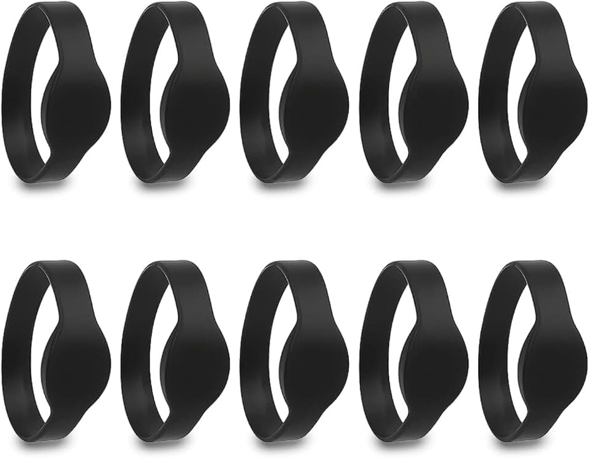 Silicone Armband 13,56 MHz voor Toegangscontrole, Zwembad, Saunakamer en Hotel - Zwart