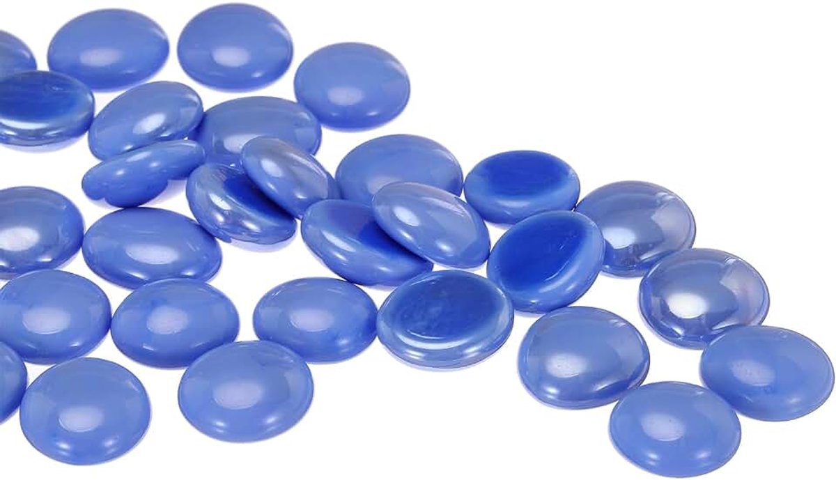 Glazen kralen, 36 stuks edelstenen, glazen borden, lichtblauw, 0,44 pond (0,67-0,87 inch), ks, glas, kiezelstenen voor vulstoffen, vazen, decoratie, aquarium, DIY