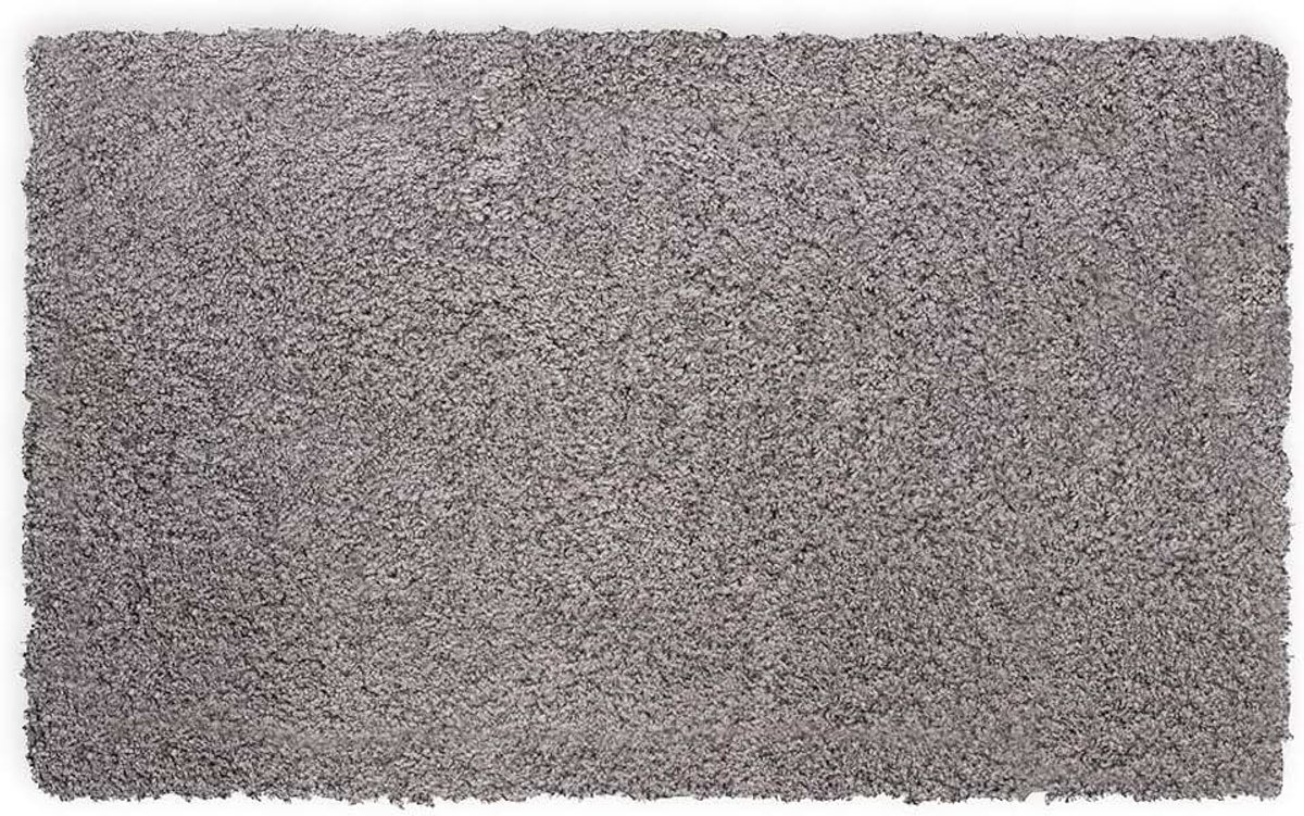 Premium hoogpolig badkamertapijt, grijs • antislip en extra pluizige badmat • badmat 60 x 100 cm