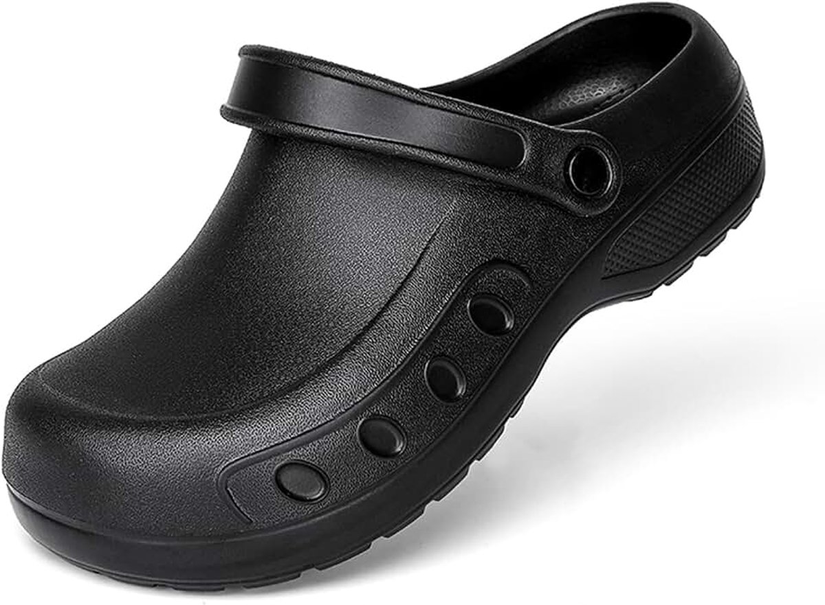 Antislip chef-kokklompen voor mannen: waterdichte veiligheidswerkschoenen voor keuken, verpleegster, tuin, restaurant