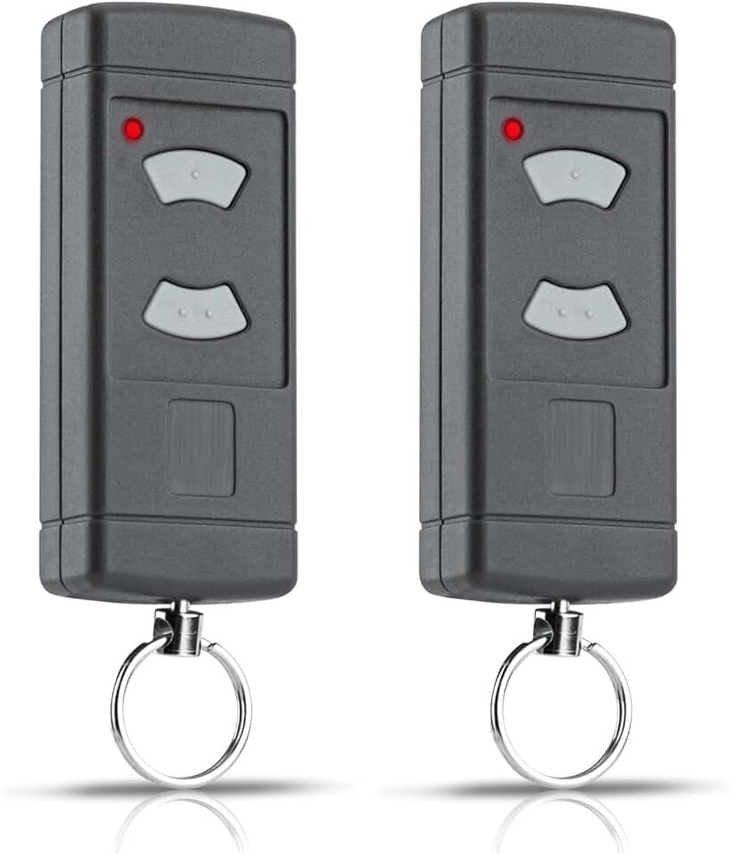 2 stuks HSE2-40 garagedeuropener handzender voor Hörmann 40,685MHz grijze toetsen | Mini 2 knoppen compatibel met Hörmann HSM2-40, HSM4-40, HSE2-40, HSE4-40, HS2-40, HS4-40 afstandsbediening, 2 stuks