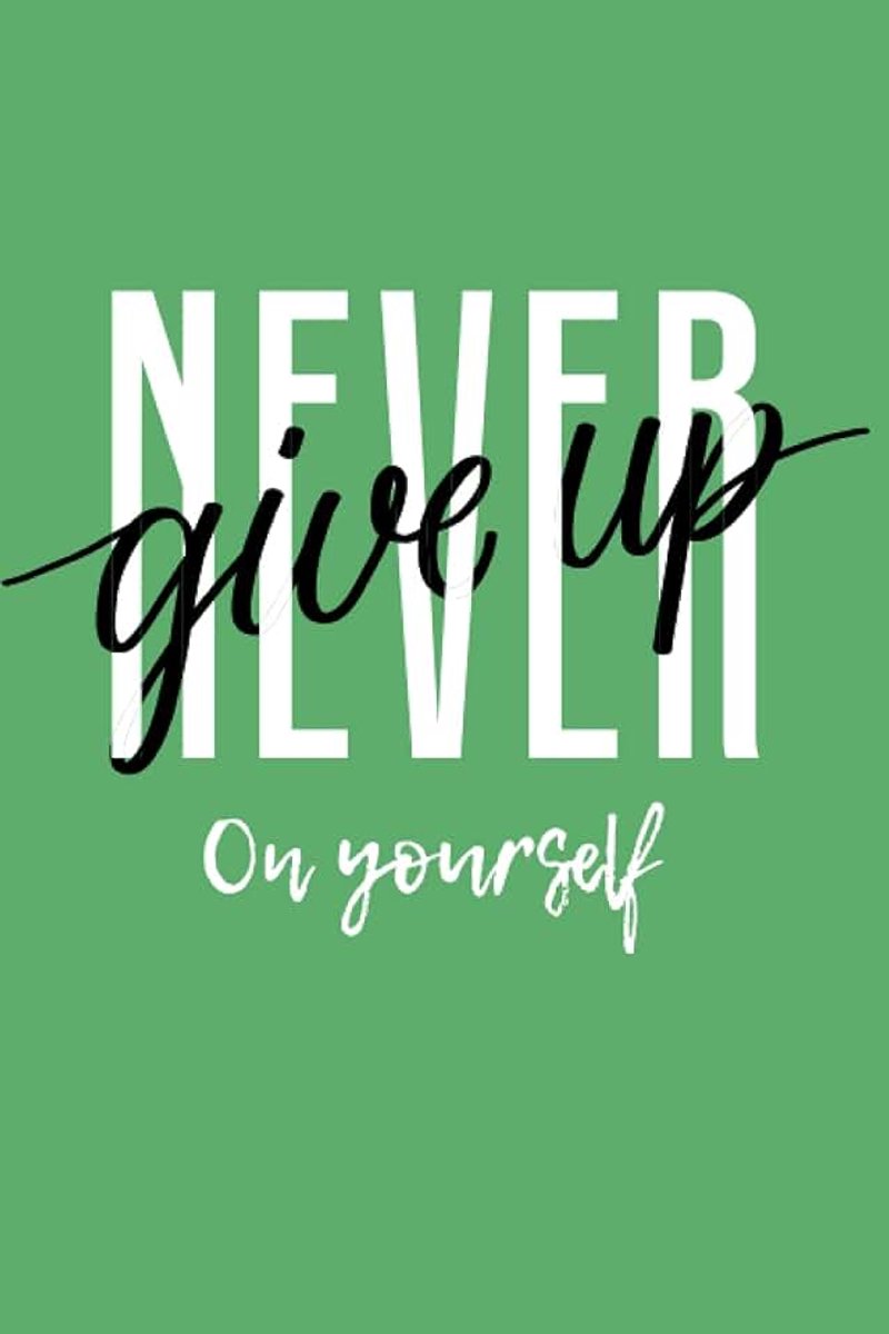 UP ON YOURSELF: Motivational journal /Inspirational quote /Notebook/Diary, 110 blank lined pages 6×9 inches, Matte finish cover