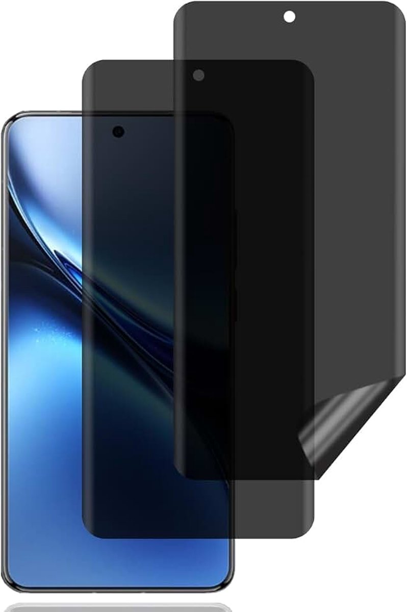 Screen Protector voor Vivo X200 Pro 5G [2 stuks] | anti-spy schermbeschermer,krasbestendig,hoge gevoeligheid,luchtbelvrij,anti-spy TPU zachte film voor Vivo X200 Pro
