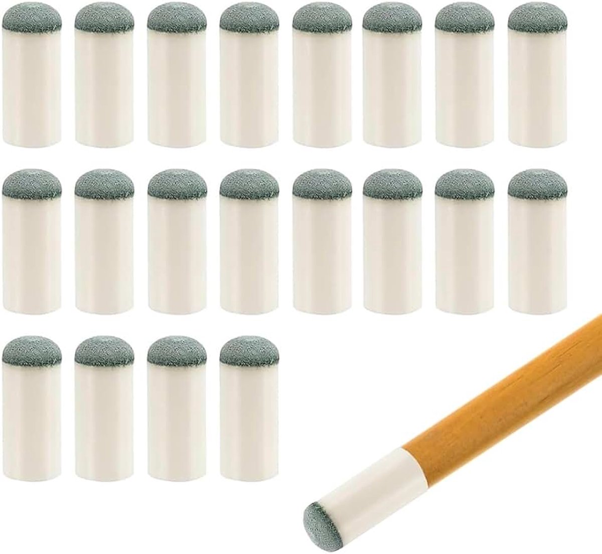 20 stuks harde vervangende schroeftips biljartkeu punten voor biljartstokken snooker pool cue (13 mm)