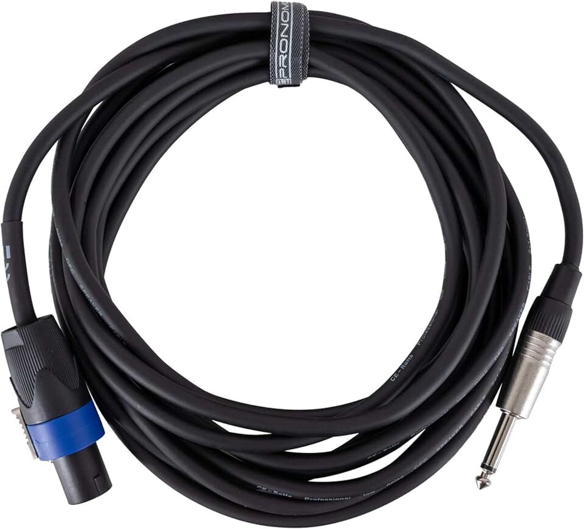 Stage BOXJMSP1-5 Boxenkabel 5 m, Stekker: 6, Aderdoorsnede: 2x 1 | 3 mm jack ? Speakon-compatibel, 5 mm², Kleur: zwart, Zuurstofvrij koper, Flexibele en robuuste buitenmantel, Lengte: 5 m