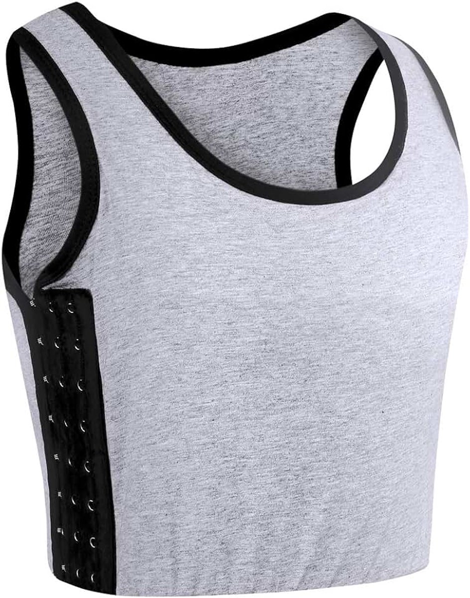 Dames Tomboy Ademend katoen Elastische band Kleuren Borst Binder Tank Top
