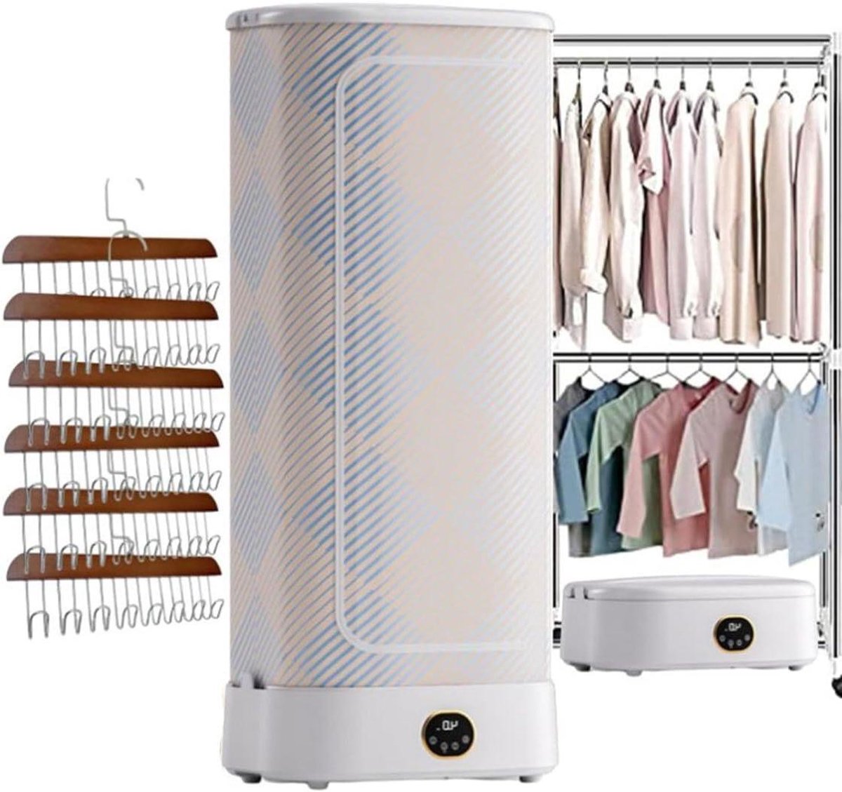 Draagbare Stoommachine - Kledingverzorging - Snel Kreukels Verwijderen - Automatische Strijkfunctie - 1000W Vermogen - Wit