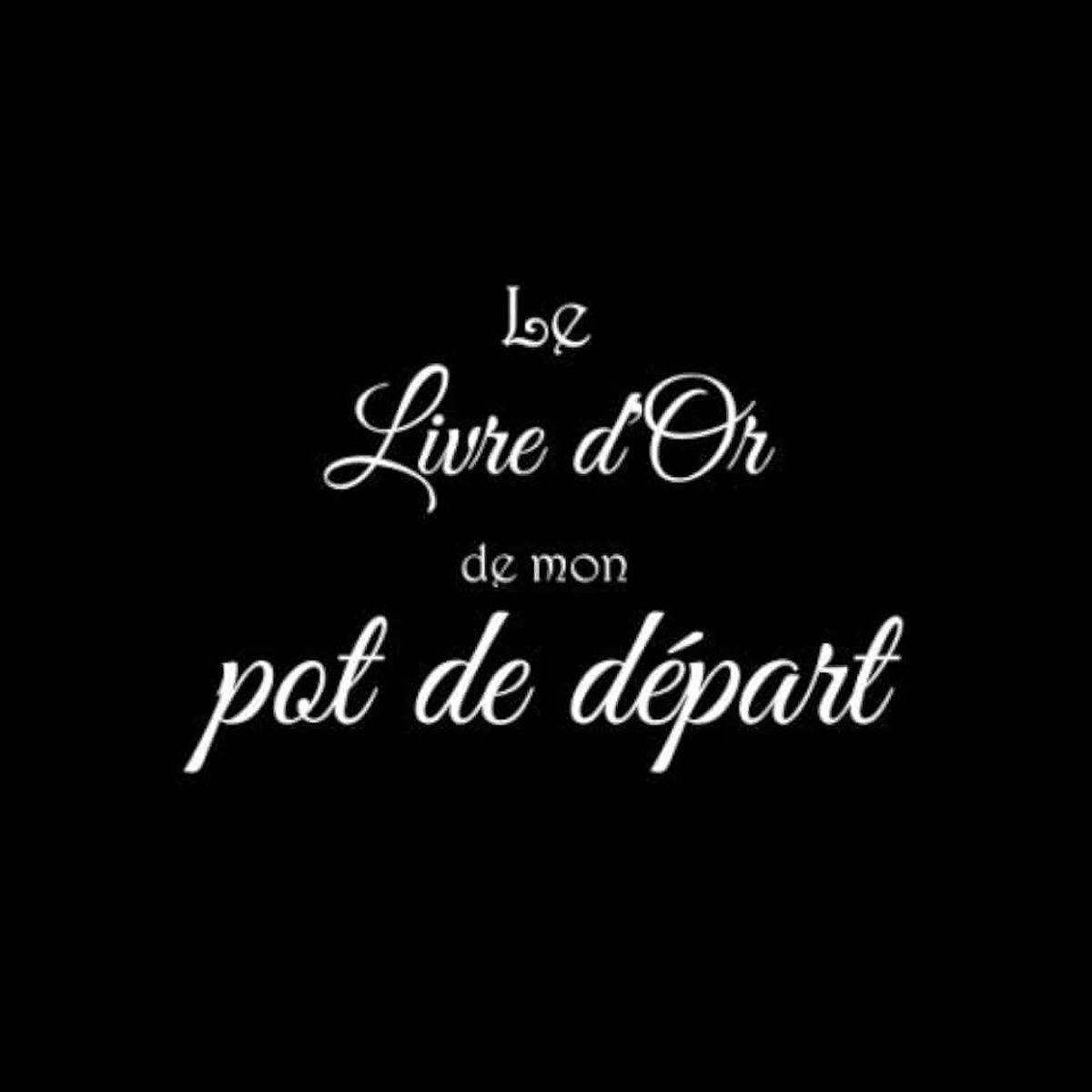 Livre d'or de mon pot de départ: Livre d'or à personnaliser pour un pot de départ accessoires decoration idee cadeau fete pour amis collègues de travail femme homme pot de depart Couverture Noir