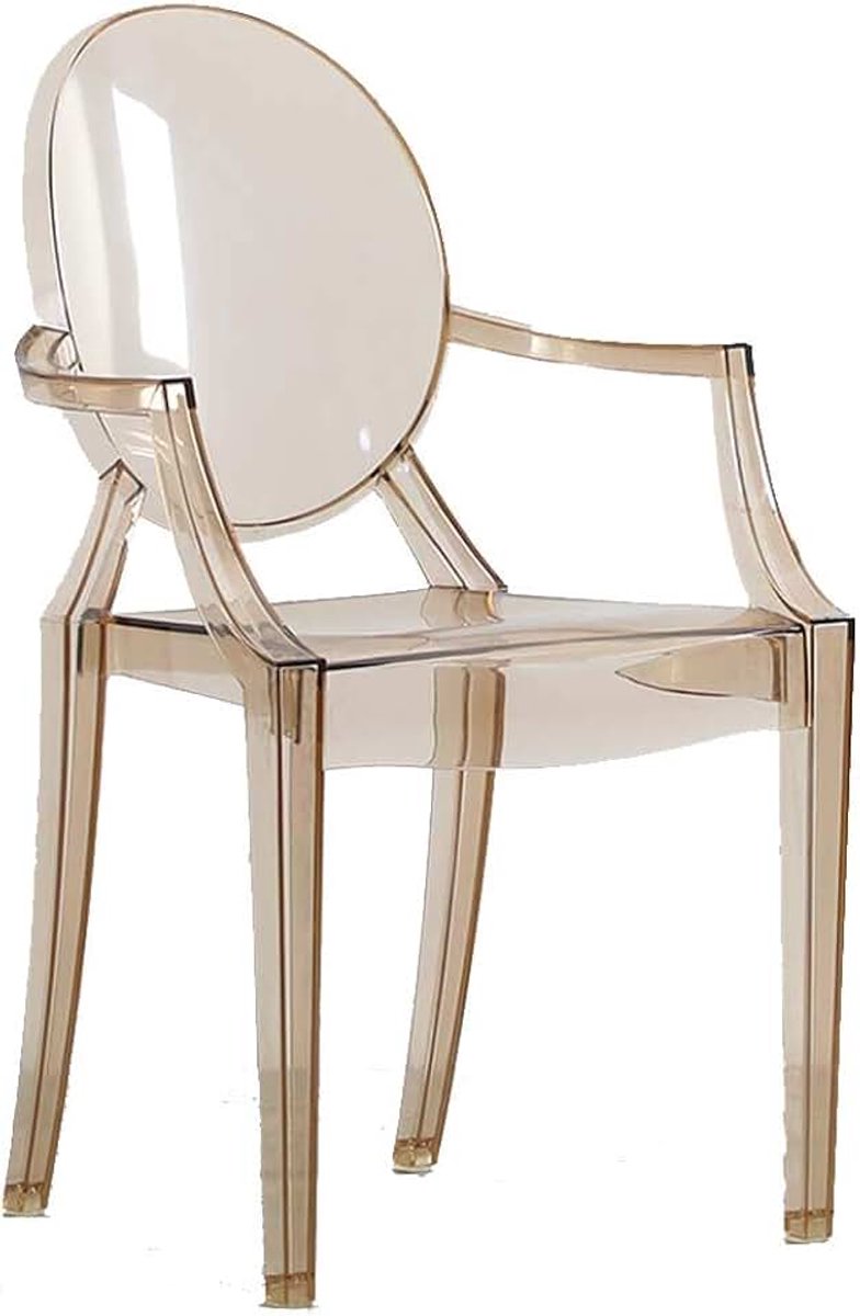 Eettafelstoel, krukje, duivelnet, rood, kunststof, kristal, transparante make-upstoel modern size C3