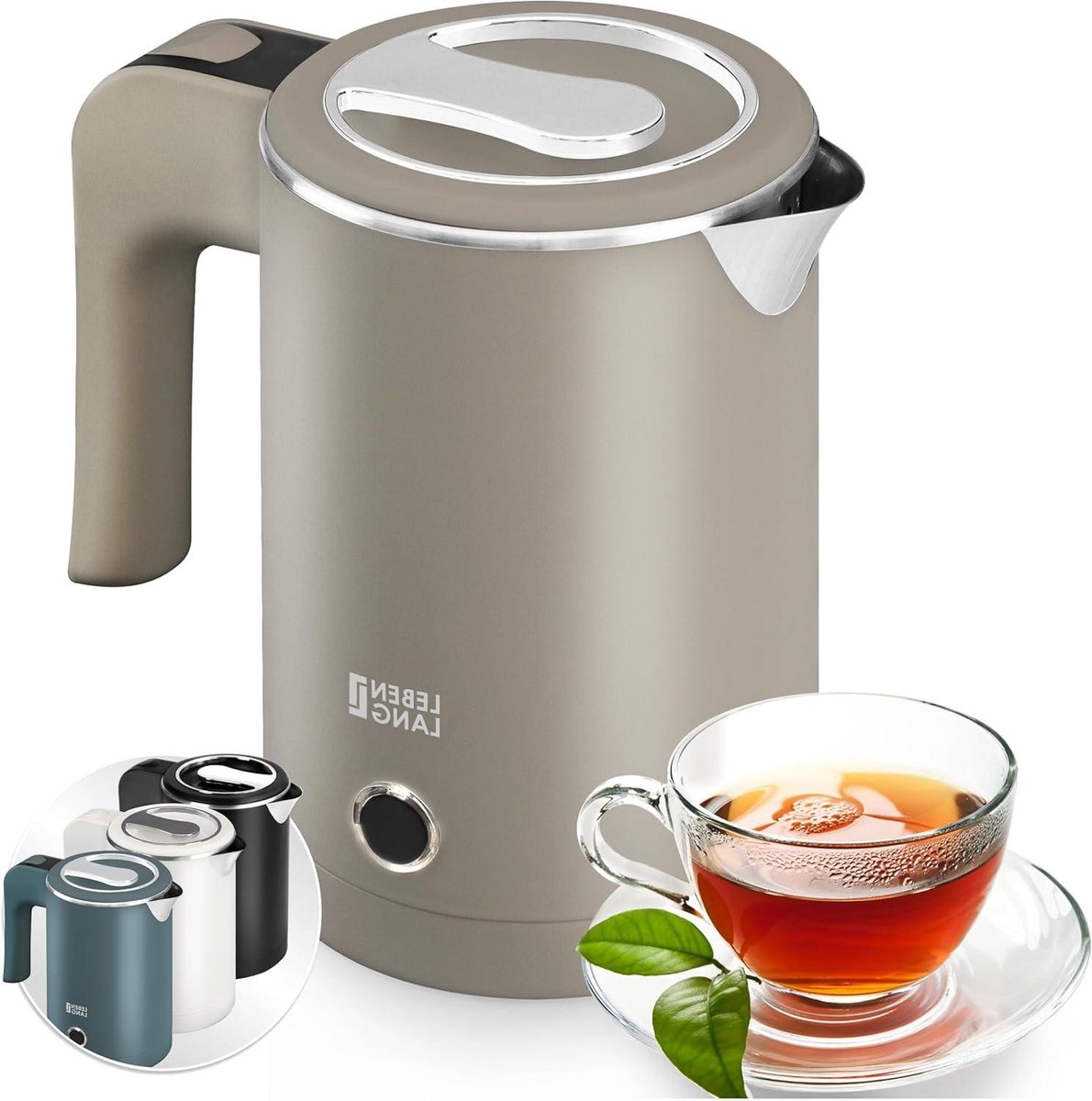 Reiskookketel Klein - Mini Waterkoker - Water Koken - Energiezuinig 600W - 0.5 Liter - Wit