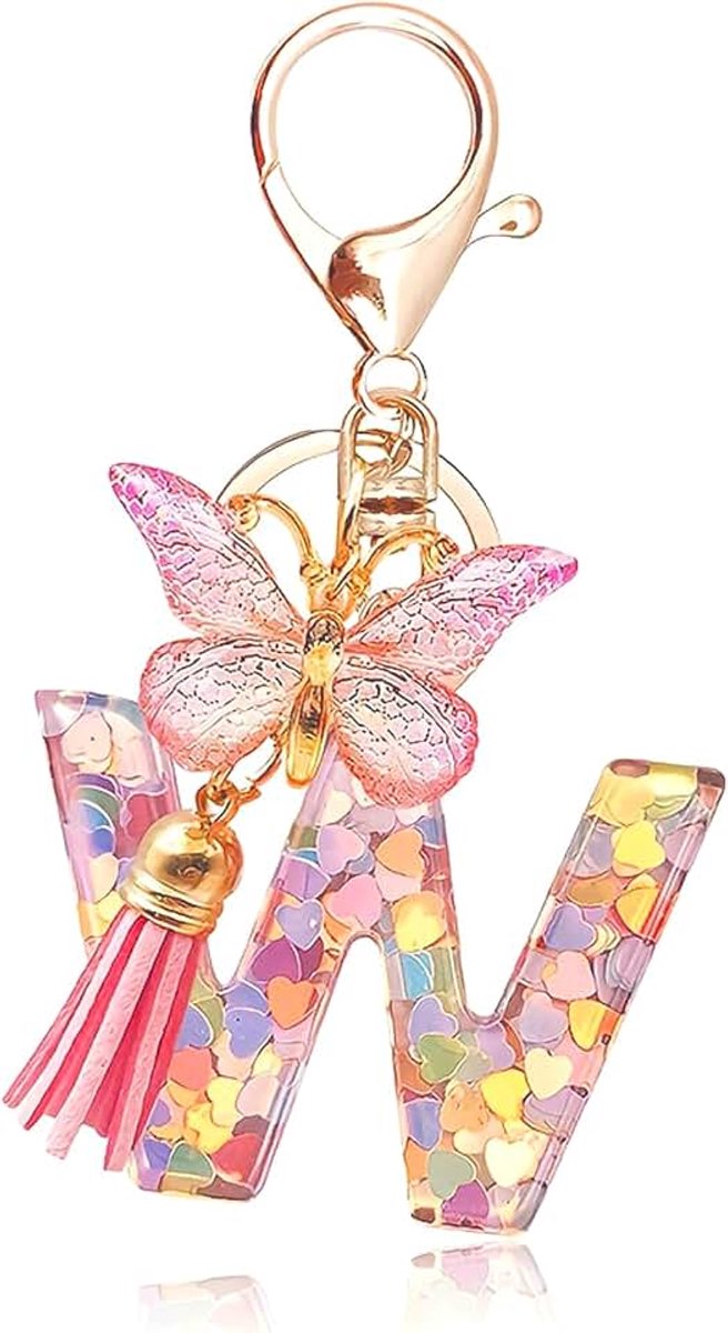 Gepersonaliseerde sleutelhangers, vrouwen sleutelhanger schattige sleutelhanger gepersonaliseerde sleutelhanger tas sleutelhanger verjaardagscadeaus voor zus (W)