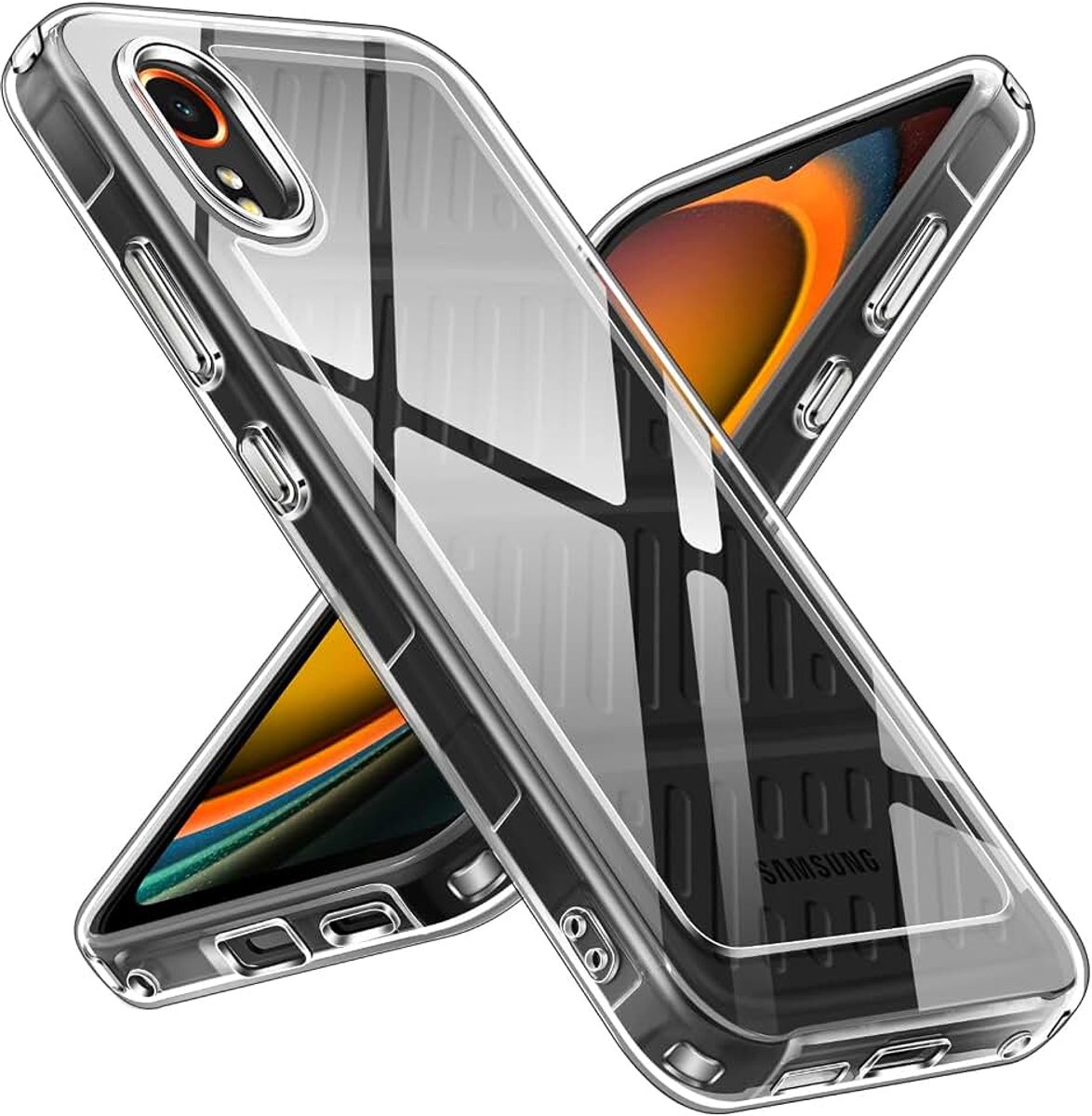 Ivoler Anti-geel transparant hoesje voor Samsung Galaxy Xcover7 / Samsung Galaxy Xcover 7, [militaire bescherming] Bumper telefoonhoesje anti-schok transparant schokbestendig siliconen PC harde hoes