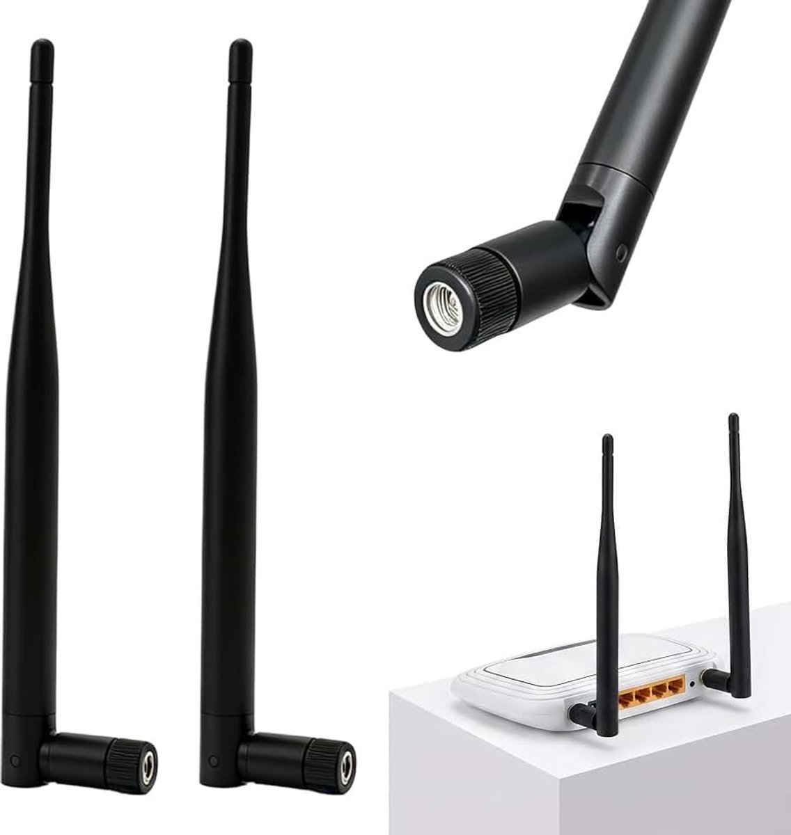 6 6dBi SMA MIMO Dual Band 2,4 GHz/5,8 GHz - compatibel met WLAN-routers, desktop-computers, USB-adapters, PCI-E-kaarten, beveiligingscamera's, FPV-camera's, S-versterker