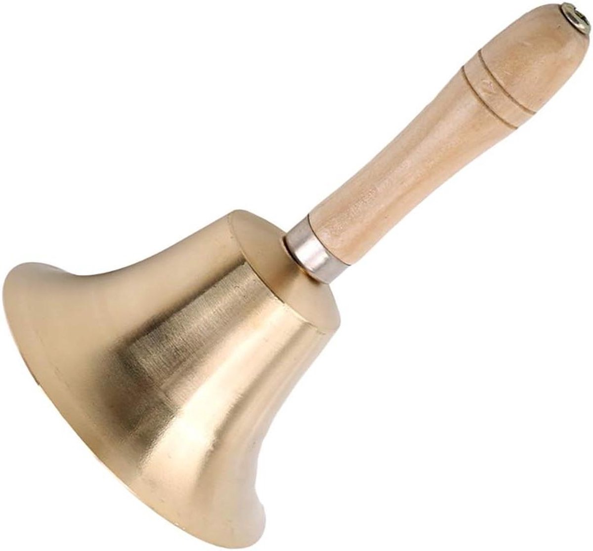 Luide Handbel - Diensten Bel - Aandacht Vragen - Massief Messing - 11 x 18 cm - Geel