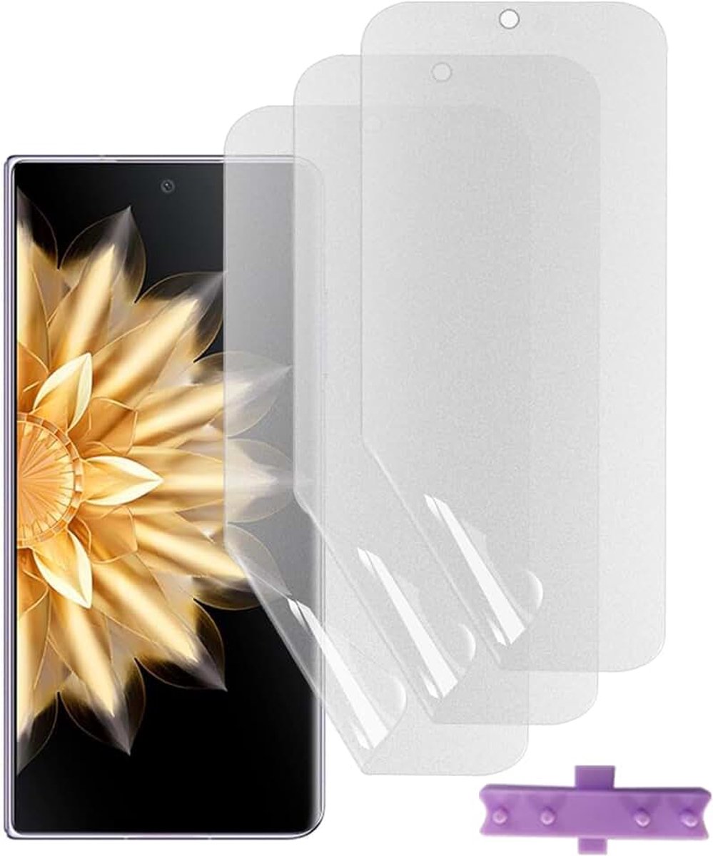 3 stuks matte hydrogelfolie voor Honor Magic V2, TPU-beschermfolie, mat, HD-helder, zachte displaybeschermfolie met zelfherstellende, eenvoudige installatie, krasbestendig [geen glas]