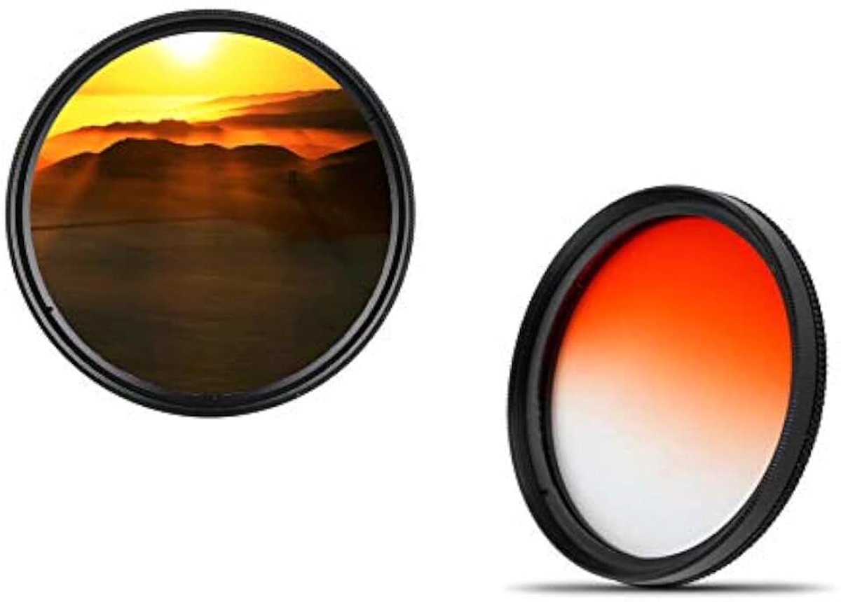 77mm Professional kleurverloopfilter oranje kleurfilter gegradueerd 77 mm dHD DIGITAL
