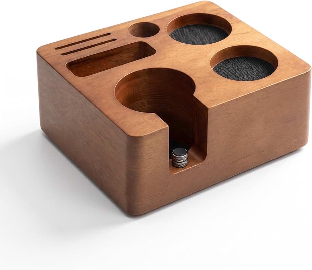 Tamperstation 58mm, Espresso Tamper Station met 7 opbergvakken | In hoogte verstelbare zeefdrager organizer, opslag voor filterdragers, accessoires, tampe, distributor, WDT Tool, Puck Screen