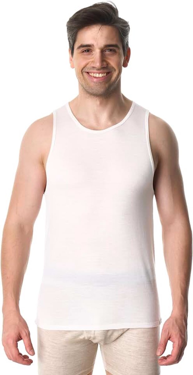 Tank Top Heren - Actieve Merino Wol Ondershirt Vochtafvoerend Ademend Anti-Geur Lichtgewicht Base Layer