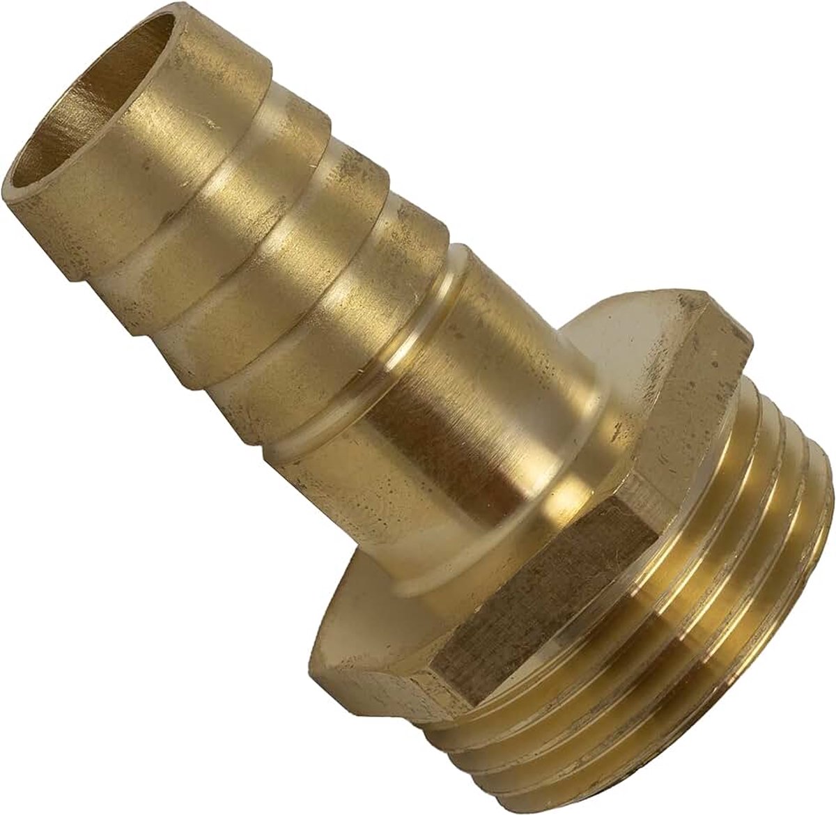 - C60599-1" mannelijke slangaansluiting voor buis Ø 20 mm - buitendraad - voor sleutel 34 mm - aansluitadapter bewateringssysteem irrigatiepomp - van messing