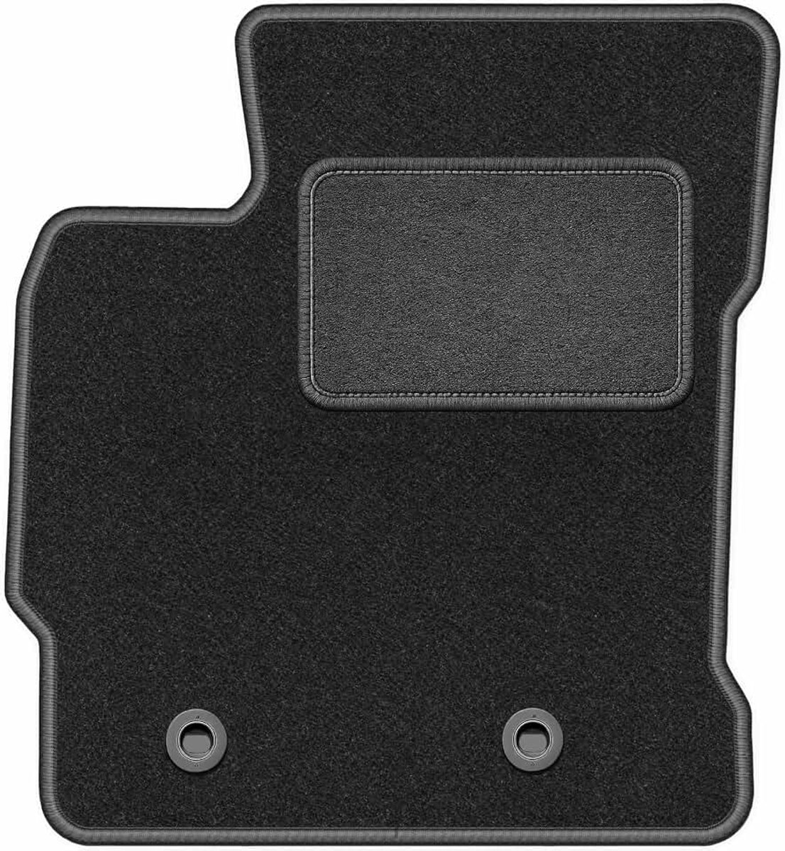 Velours bestuurdersmat geschikt voor Toyota Auris II Hybrid hatchback, combi 2012-2018 - 1-delig, grafiet, rubberen onderkant