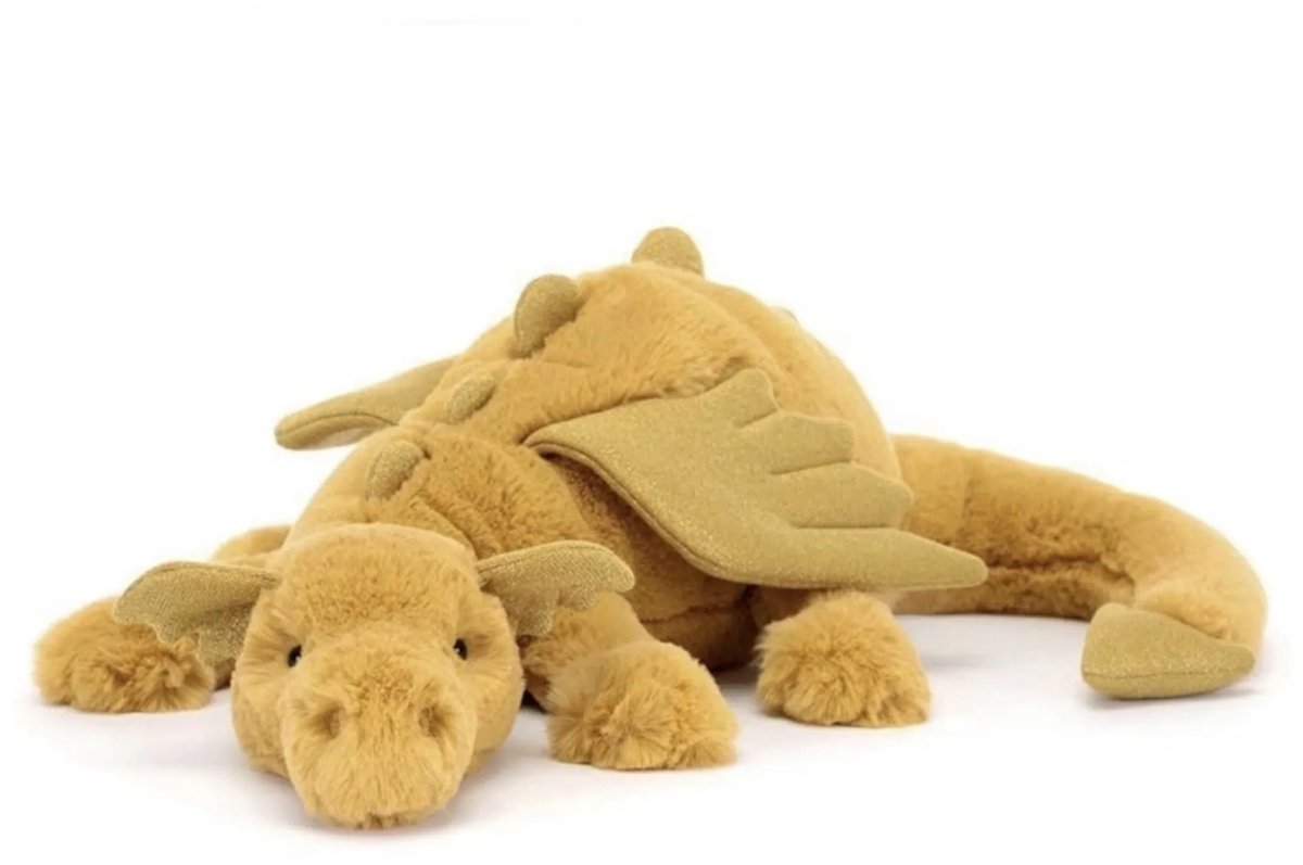 Casalora Pluche Knuffel – Draakkussen Drake Knuffel – 50 cm – Sknuffel Dino Speelgoed – Geel