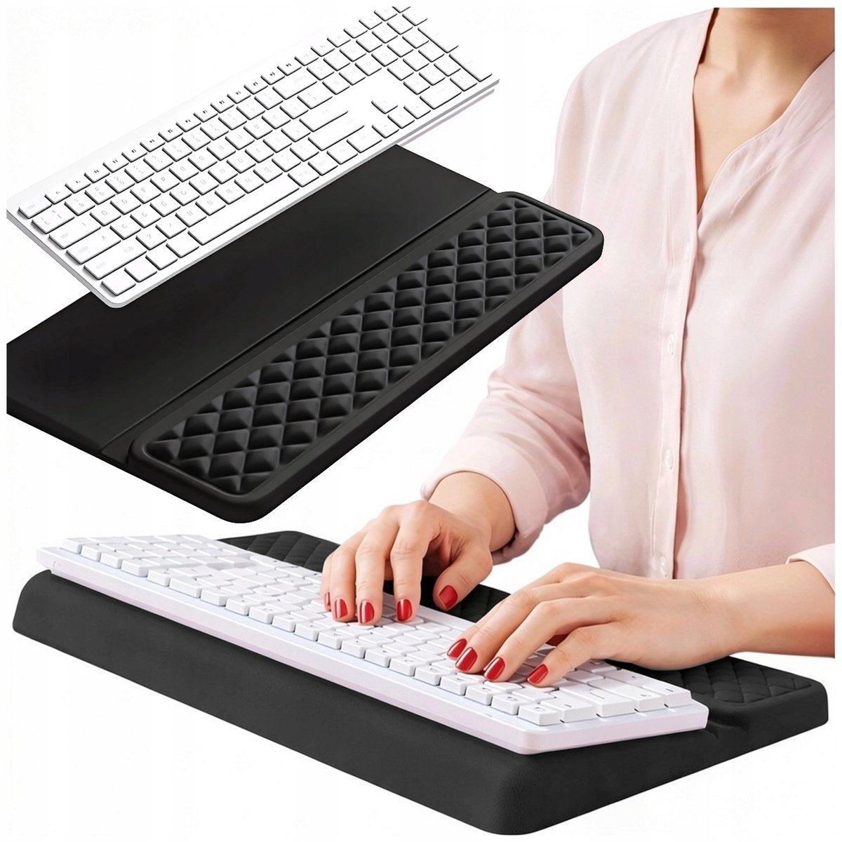 Ergonomische polssteun voor toetsenbord - Memory Foam, Antislip