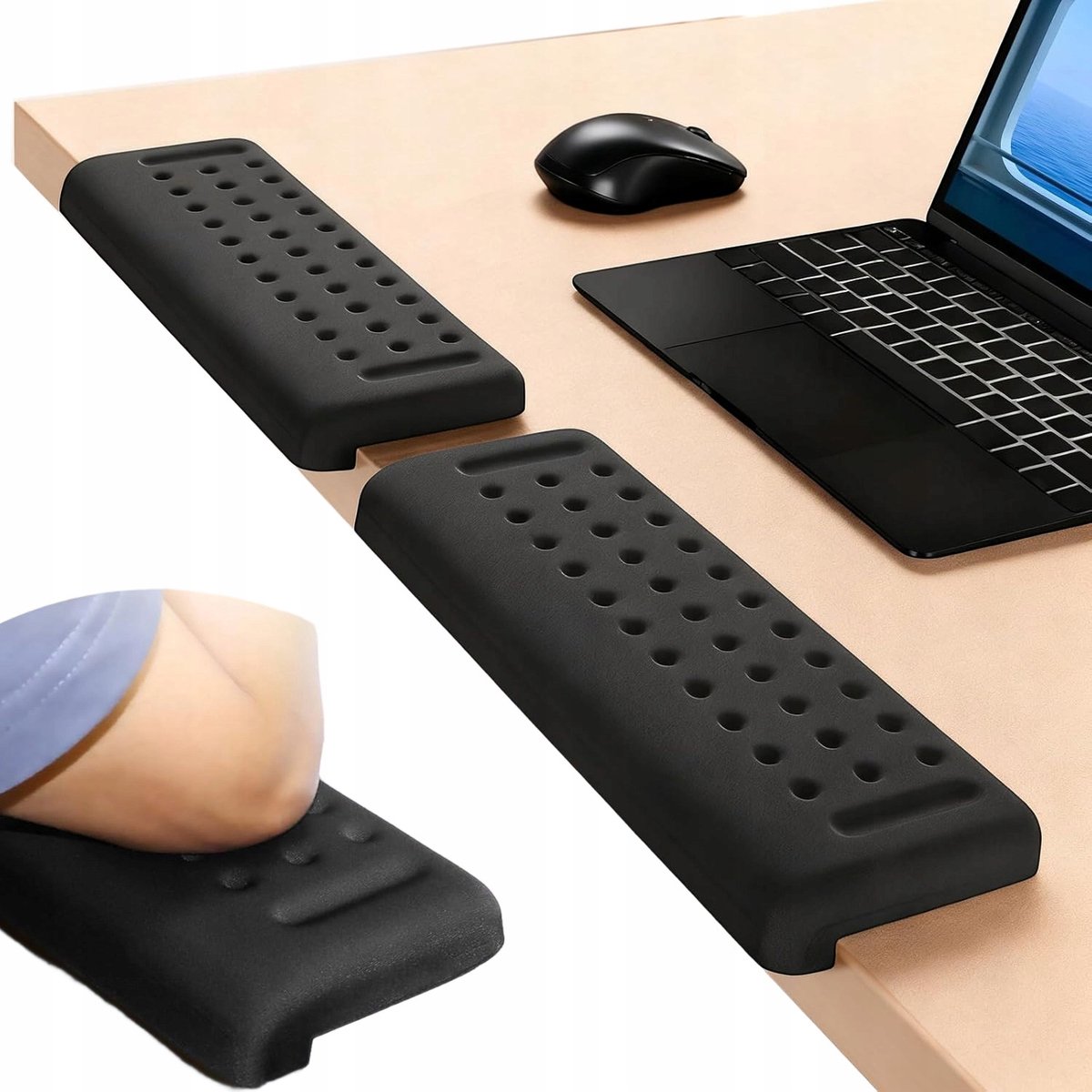Ergonomische polssteun voor toetsenbord en muis met memory foam