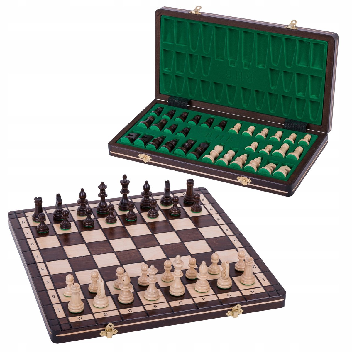 Houten Schaakset KAMPIOEN Mercury - 39x39 cm