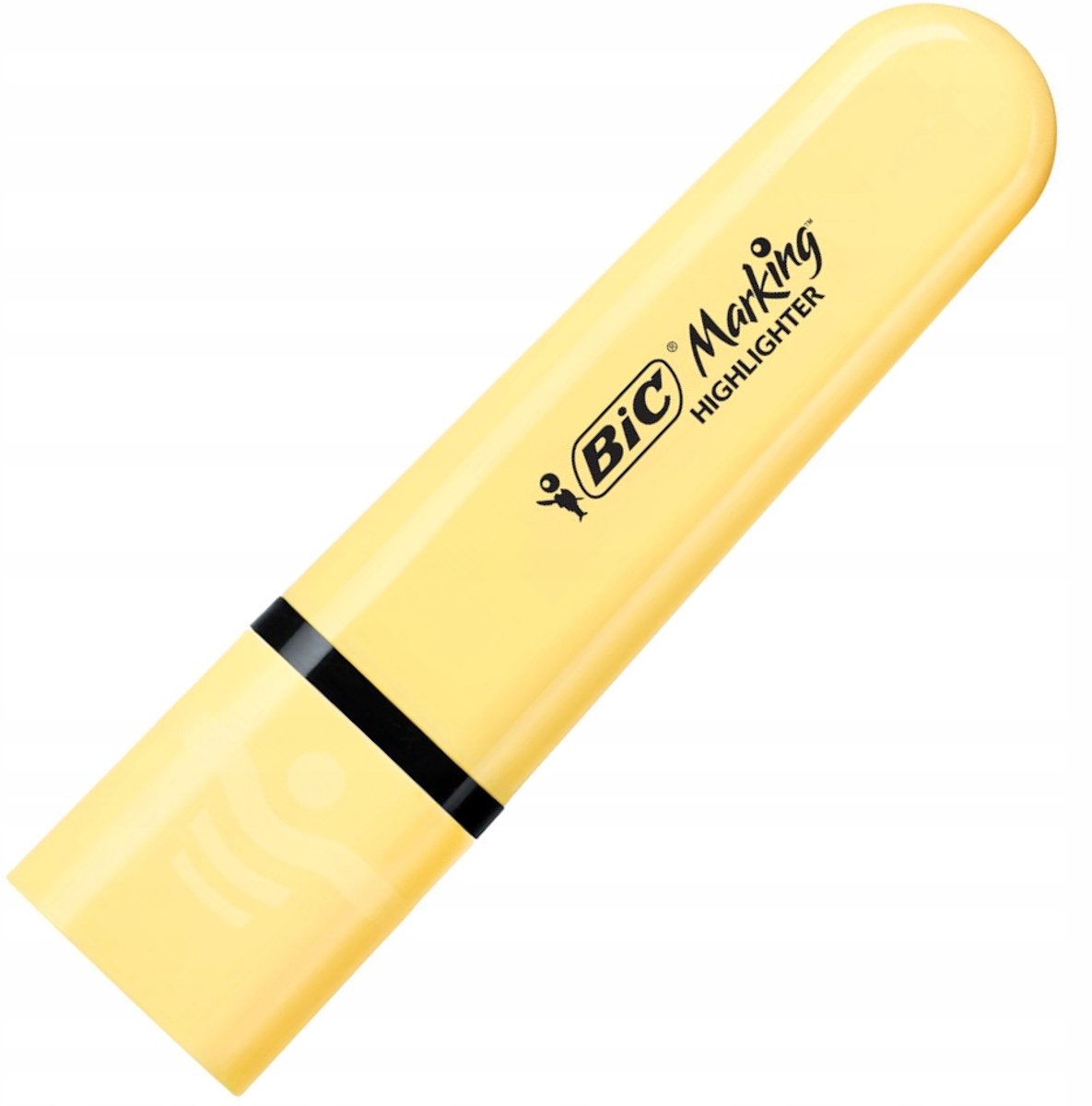 BIC Markeerstift Plat Pastel Geel - 1 Stuk