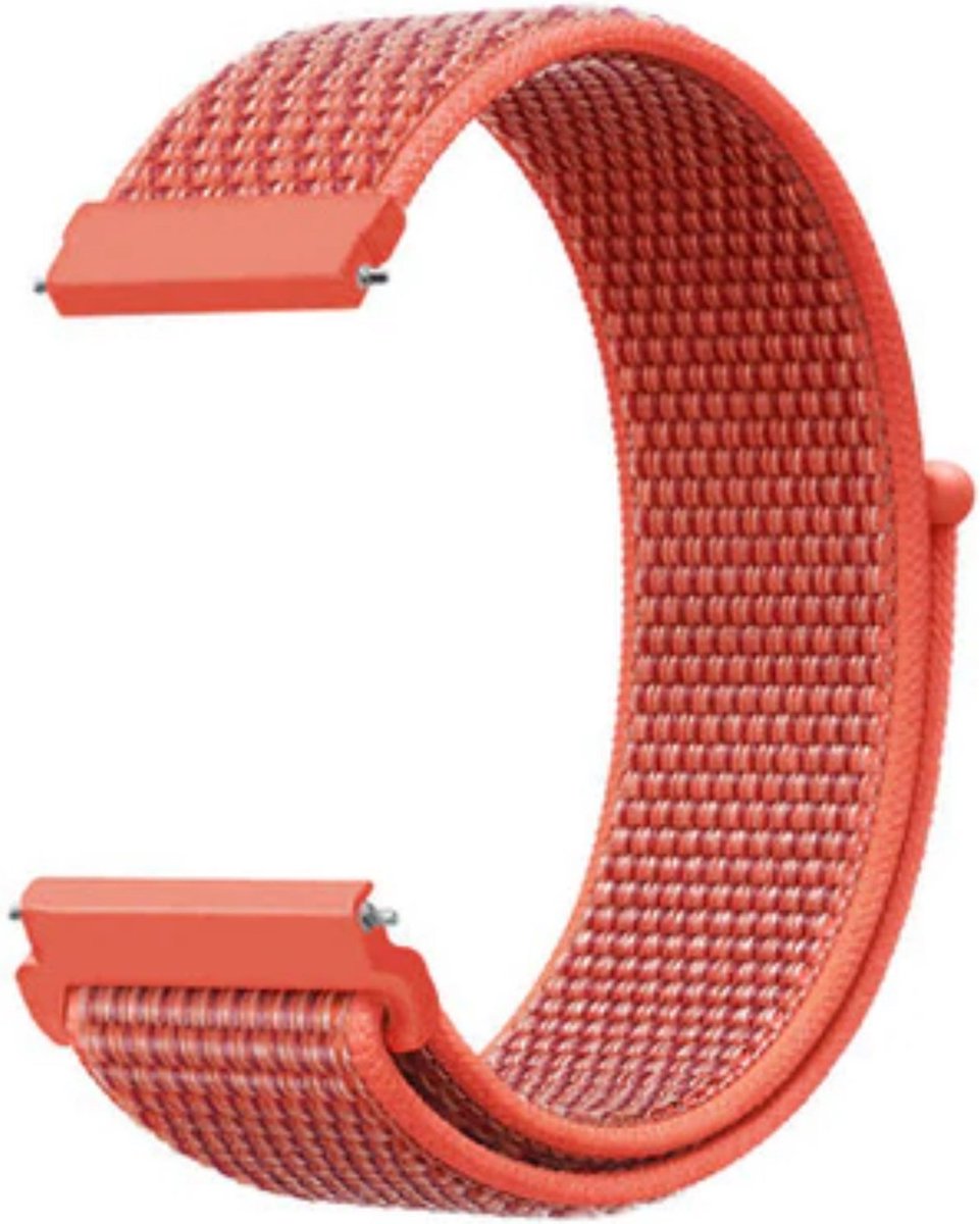 KELERINO. Nylon bandje geschikt voor Samsung Galaxy Active / 42 MM - Donkeroranje