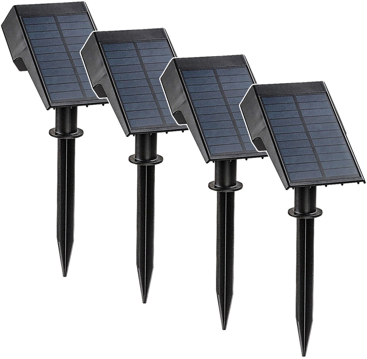 Rabalux Nantes - tuinlamp 4 stuks - LED - zonne-lamp, 50 LM IP65, zwart, LED 0,5 W, 77088
