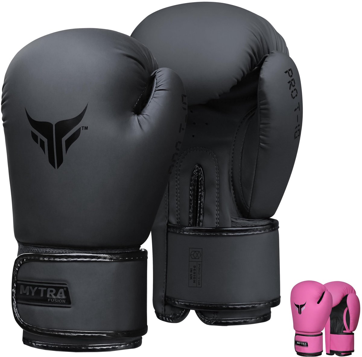 SnelShoppen - Mytra Fusion Bokshandschoenen Dames Muay Thai Handschoenen MMA Training Kickboksen Zwart 14-oz Sportuitrusting