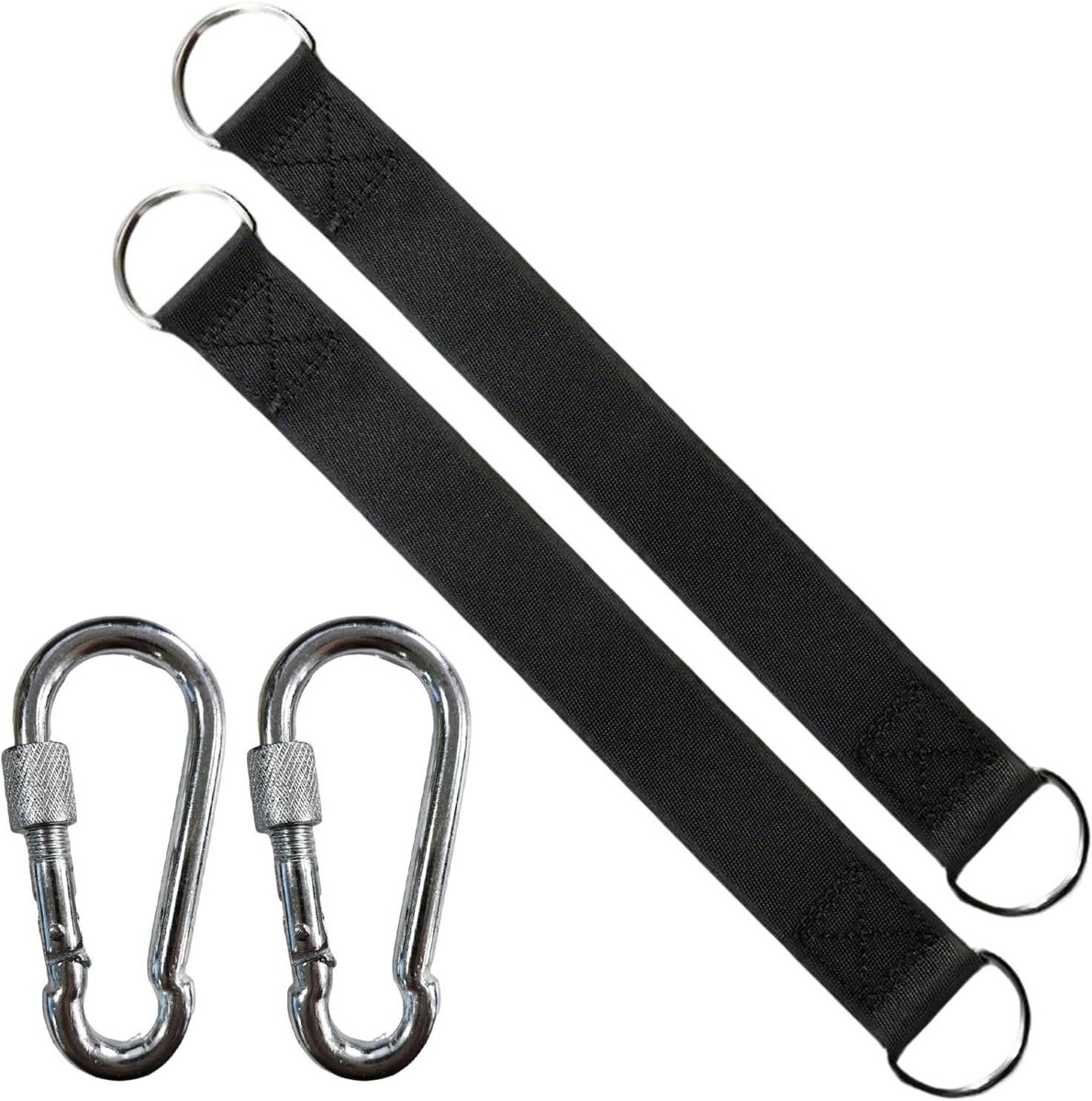 Hangmat Bevestigingsset - Schommel Ophanging - Veilig Ophangen - Dubbellaagse Riem - 30 cm Riem - Verzinkt