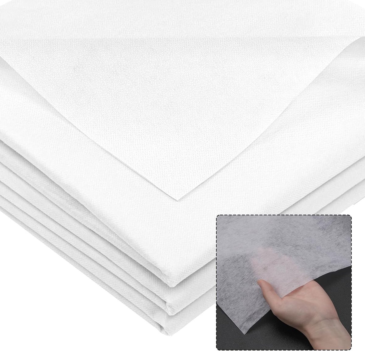 300 x 100 cm, 50 g/m², vlieseline om op te strijken, strijkinzet, lichte inlegstof om op te strijken, voor naaihandwerk, knutselen, doe-het-zelf borduurwerk