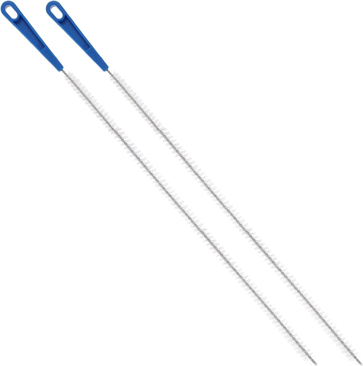 2 stuks roestvrij staal afvoerreiniger spiraal buisreinigingsspiraal nylon reinigingsborstel voor spoelbakken toiletten douches keukenbuizen (60 cm)