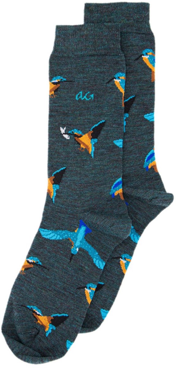 Alfredo Gonzales unisex merino sokken hike kingfisher blauw
