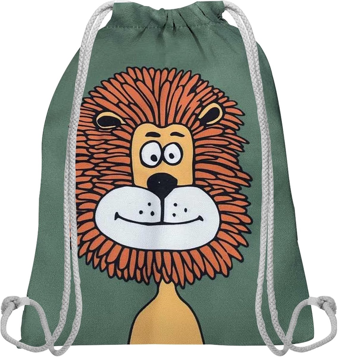 Lichte en robuuste sporttas voor kinderen met schattig leeuwendesign, ideaal voor gym, school en zwemmen